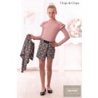 Chipi&Chips bordás hosszu ujjú felső/fekete