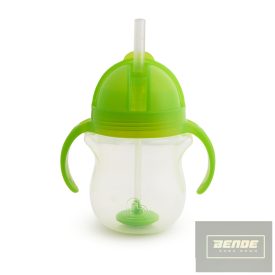   Munchkin itatópohár szívószálas súlyozott Tip and Sip 207ml 6hó zöld
