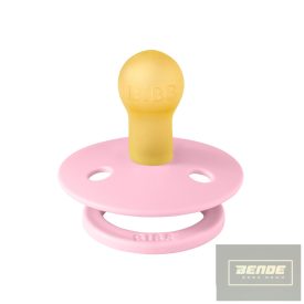   BIBS játszócumi - Colour natúr kaucsuk 0-6 hó babarózsaszín 1 db tasakban