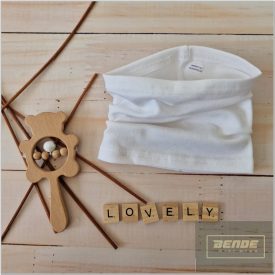 Zyzio&Zuzia elasztikus pamut babasál-fehér