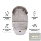 PETITE&MARS Téli szett Comfy 4in1 bundazsák + kézmelegítő kesztyű babakocsira Furry Rose Petal