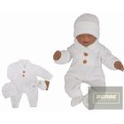 Zyzio&Zuzia 3 részes kötött babakelengye szett-fehér