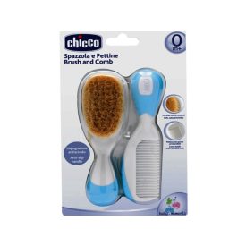CHICCO Fésű-Hajkefe természetes sörtékkel - kék 0h +