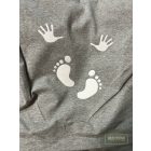 Kismamapóló fehér tappancsos- rövid ujjú-sötétkék,szürke,világoskék