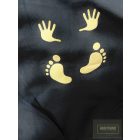 Kismamapóló fehér tappancsos- rövid ujjú-sötétkék,szürke,világoskék