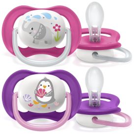   Philips AVENT SCF080/08 Ultra air játszócumi állatos 6-18 hó lányos 2 db