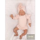 Zyzio&Zuzia 4 részes,virágmintás kislány szett:body+sapka+nadrág+sál