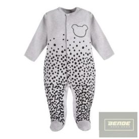 EEVI Magic kislány pamut rugdalózó-szürke ,lábfejes