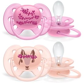   Philips AVENT SCF223/04 Ultrasoft mintás játszócumi 6-18 hó lányos 2db