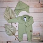 Z&Z Kazum pamut overál  levehető kapucnival/ olive green