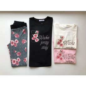 Chipi&Chips nagylány pamut felső,fekete rózsás 