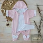 Zyziy & Zuzia  Átmeneti  overál rózsaszín-fehér (tavasz-nyár)