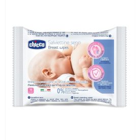   Chicco Melltörlőkendő szoptatás előtt és után - 72 db E-vitaminnal, Glicerinnel és prebiotikus Biolin®-nal  0m+