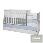 Lorelli Maxi Plus kombi ágy 70x160 -Trio White/Baby Blue