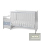 Lorelli Maxi Plus kombi ágy 70x160 -Trio White/Baby Blue