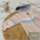 Zyzio&Zuzia pamut kapucnis átmeneti overál -rózsaszín-szürke