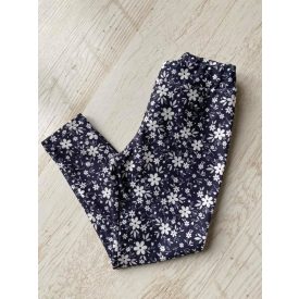   Killy nagylány leggings -sötétkék virágos farmer hatású anyag