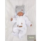 Zyzio&Zuzia -dupla pamut sapka,fülecskékkel -szürke