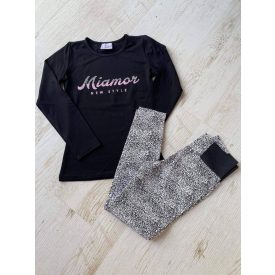 Killy nagylány hossz ujjú felső-fekete feliratos