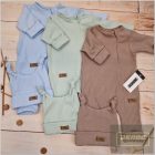 Kazum 2 részes baba szett ,cipzáras rugdalózó és sapka-baby blue