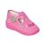 Daria 5022-rózsaszín  vászon félcipő,csatos 