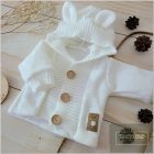 Zyzio&Zuzia kötött kapucnis kardigán-fehér