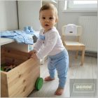 Zyzio&Zuzia 5 részes  keresztelőruha szett ,rugdalózóval , babakék