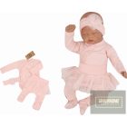 Zyzio&Zuzia 3 részes kislány szett :Body+nadrág+fejpánt /barack