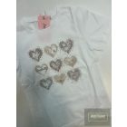 Nagylány rövid ujjú felső szívecskés