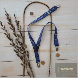 Zyzio&Zuzia elegáns nadrágtartó kék ,fehér pöttyökkel