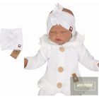 Zyzio&Zuzia -széles,turbán jellegű pamut hajpánt -fehér