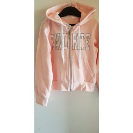 Chipi&Chips nagylány kapucnis futter kardigán/púder