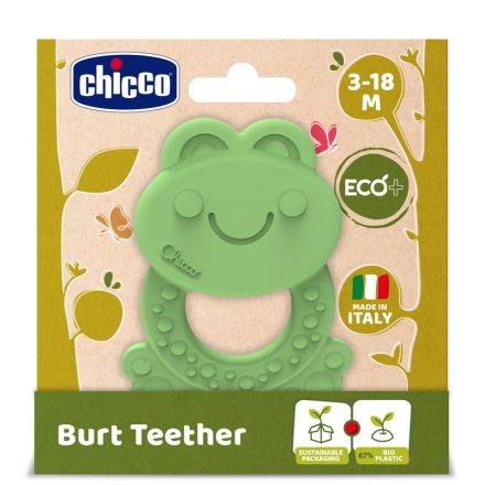 Chicco Burt békás rágóka ECO+ bioműanyag felhasználásával  AJÁNLOTT KOR: 3H +