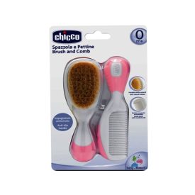   CHICCO Fésű-Hajkefe természetes sörtékkel - rózsaszín 0h +
