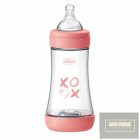 Chicco Perfect5 biofunkcionális cumisüveg 240 ml közepesen gyors  AJÁNLOTT KOR: 2H + rózsaszín