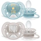Philips AVENT SCF223/01 Ultrasoft Text játszócumi 6-18 hó fiús 2db