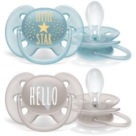   Philips AVENT SCF223/01 Ultrasoft Text játszócumi 6-18 hó fiús 2db