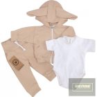 Zyzio&Zuzia 3 részes együttes fülekkel-bézs