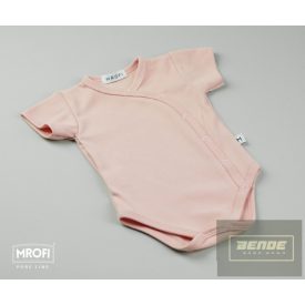   MROFI COLOUR ökopamut  rövd ujjú bady -átliapolós/PUDER ROZ