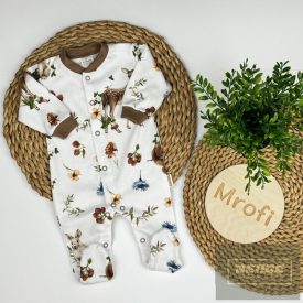 MROFI hosszu ujjú  pamut rugdalózó ,patentos --Őz