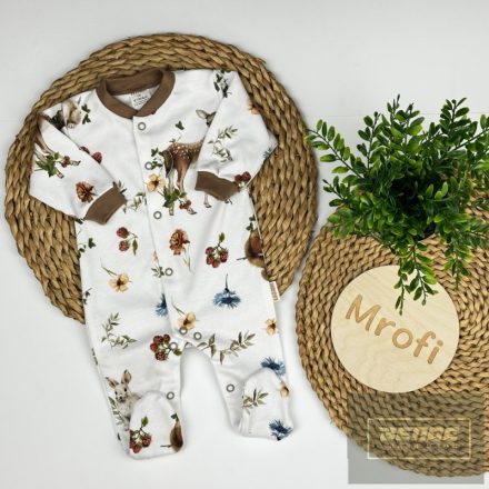 MROFI hosszu ujjú  pamut rugdalózó ,patentos --Őz