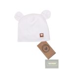 Zyzio&Zuzia -dupla pamut sapka,fülecskékkel -fehér