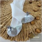 Zyzio&Zuzia  babaharisnya ,cipőutánzattal-fehér/szürke