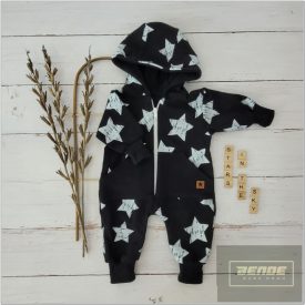   Zyzio&Zuzia kisfiú pamut overál/tavasz -nyár /fekete-fehér csillagok
