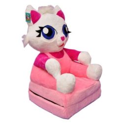 Smyk figurás,kihajtható plüss fotel Pink Cica