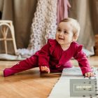 EEVI pamut rugdalózó ,patentos , lábfejes Bloom-bordo