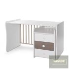 Lorelli Maxi Plus kombi ágy 70x160 -White & Caffe ÚJ