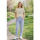 Killy púder ,feliratos ,virág mintás rövid ujjú felső -2026 tavasz