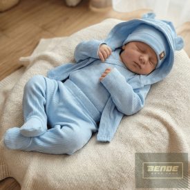   Zyzio&Zuzia 4 részes bordázott pamut  ,hazahozós ruha ,babakelengye