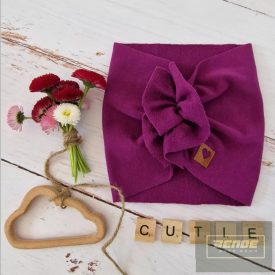   Zyzio&Zuzia -széles,turbán jellegű pamut fejpánt -padlizsán